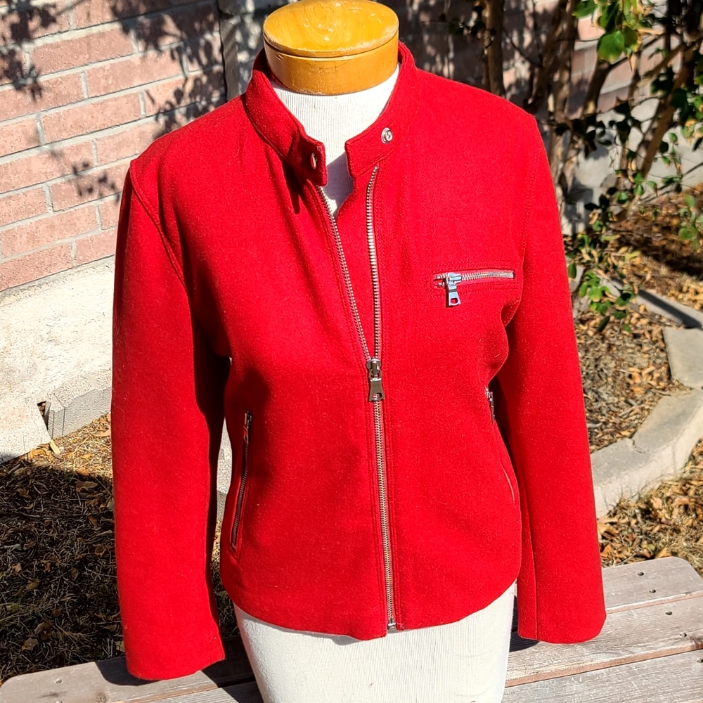 Gap Bright Red Winter Jacket - image 4